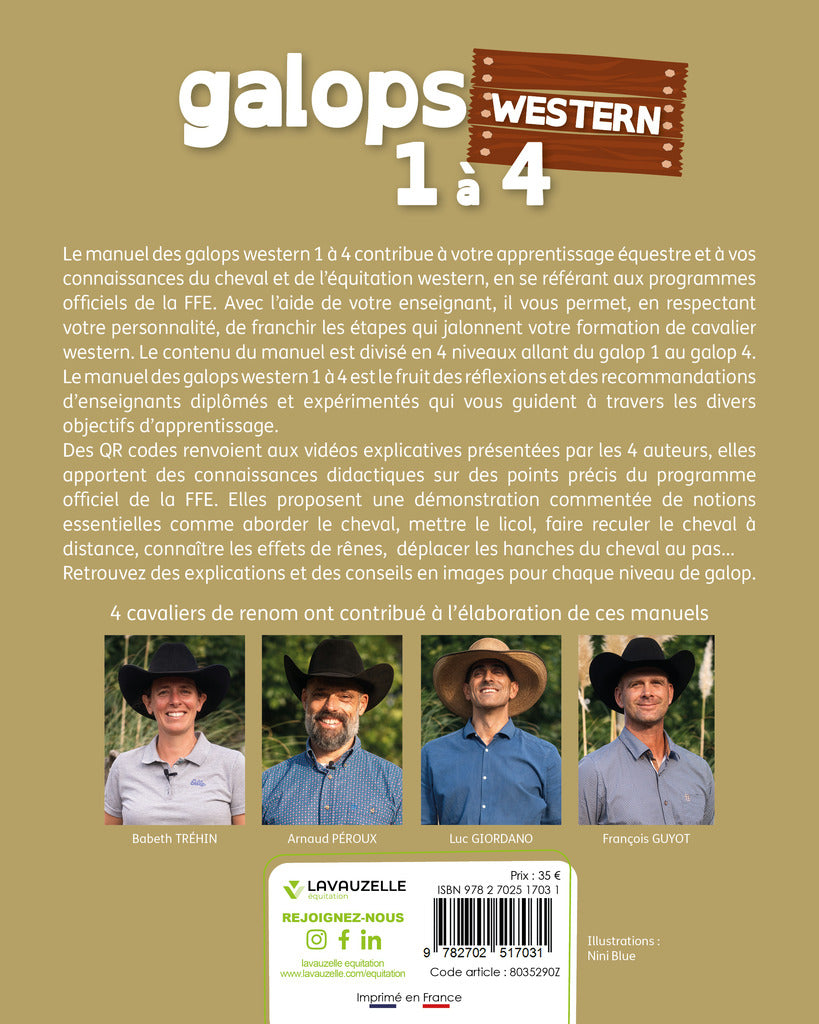 Westerngalopp 1 bis 4 mit Videos - Editions LAVAUZELLE