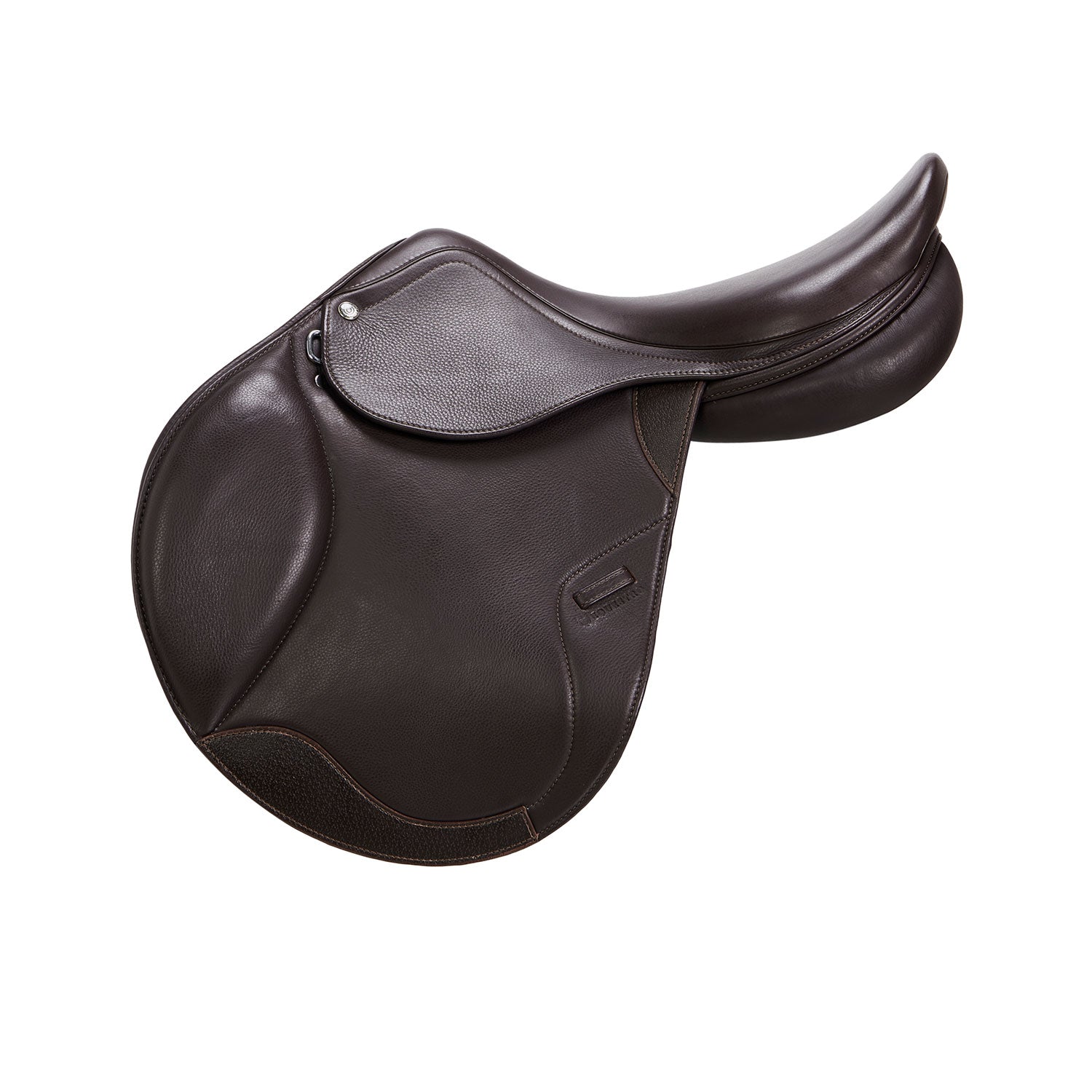 Selle d’obstacle en cuir doublé marron foncé – Modèle Meredith