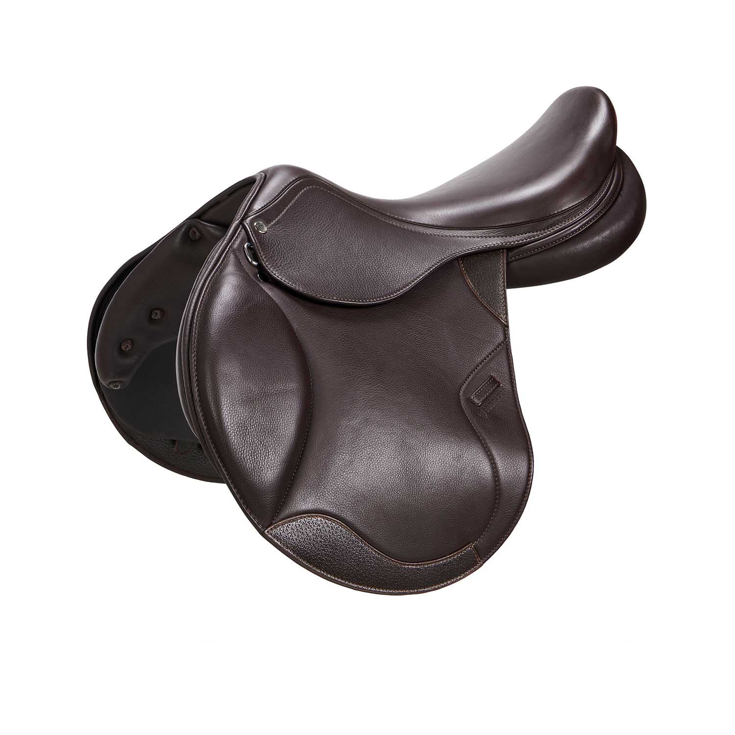 Selle d’obstacle en cuir doublé marron foncé – Modèle Meredith