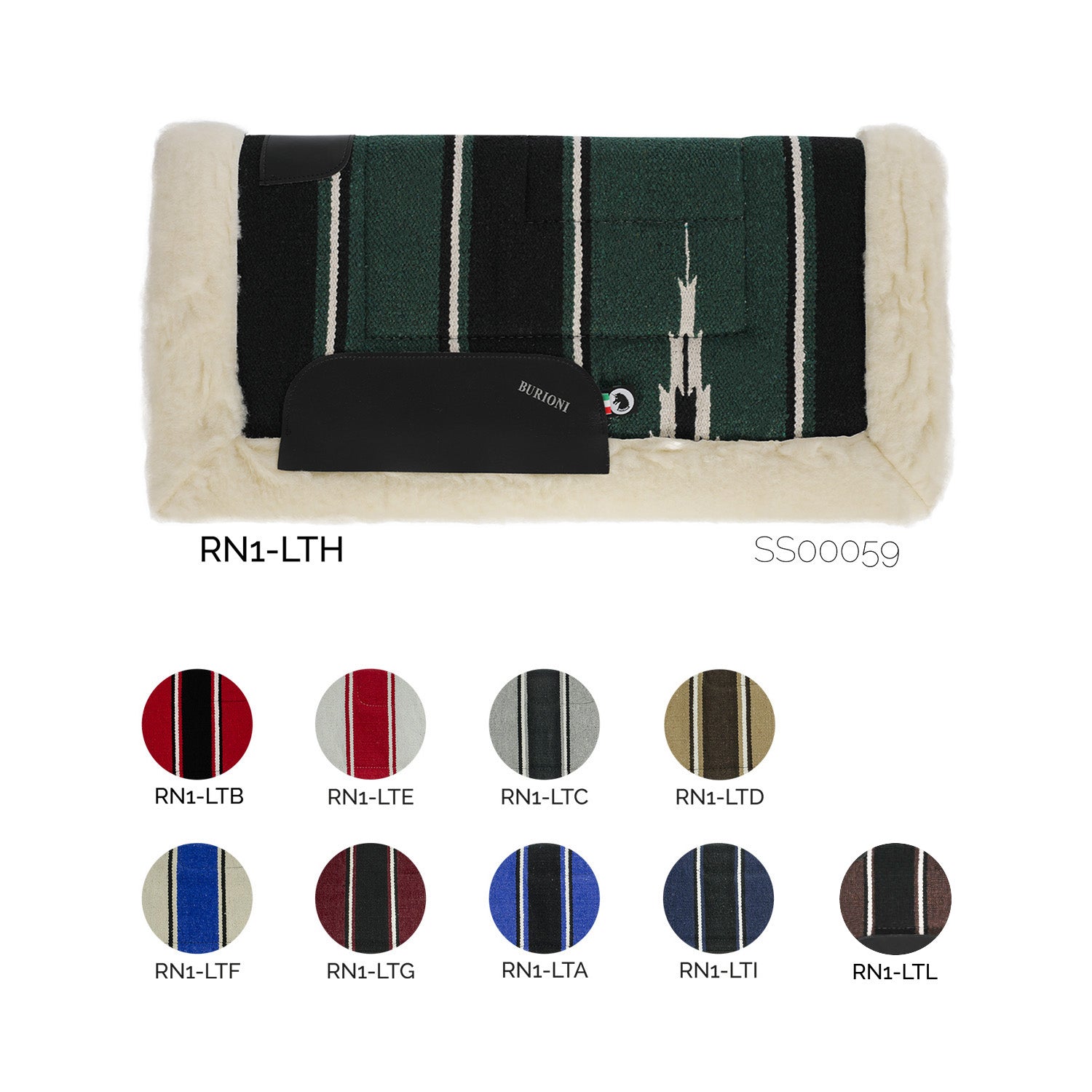 Tapis de selle western Navajo – Doublure laine & renforts cuir