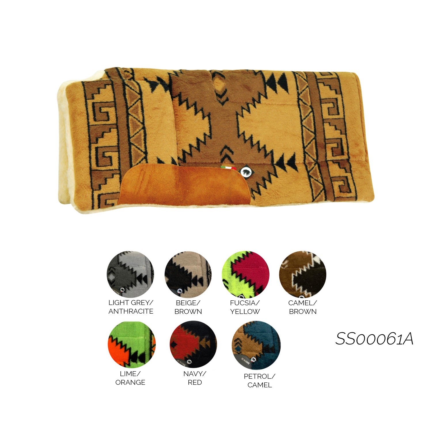 Tapis de selle western rehaussé – Polaire & laine vierge