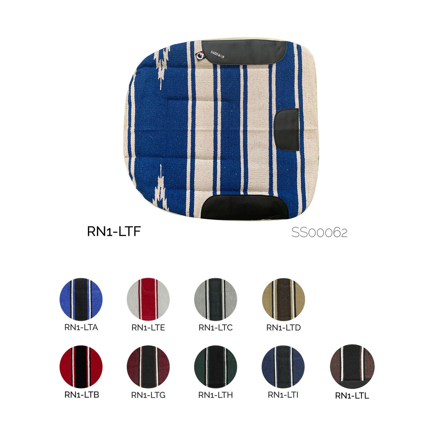 Tapis de selle western Barrel Navajo – Laine & renforts cuir