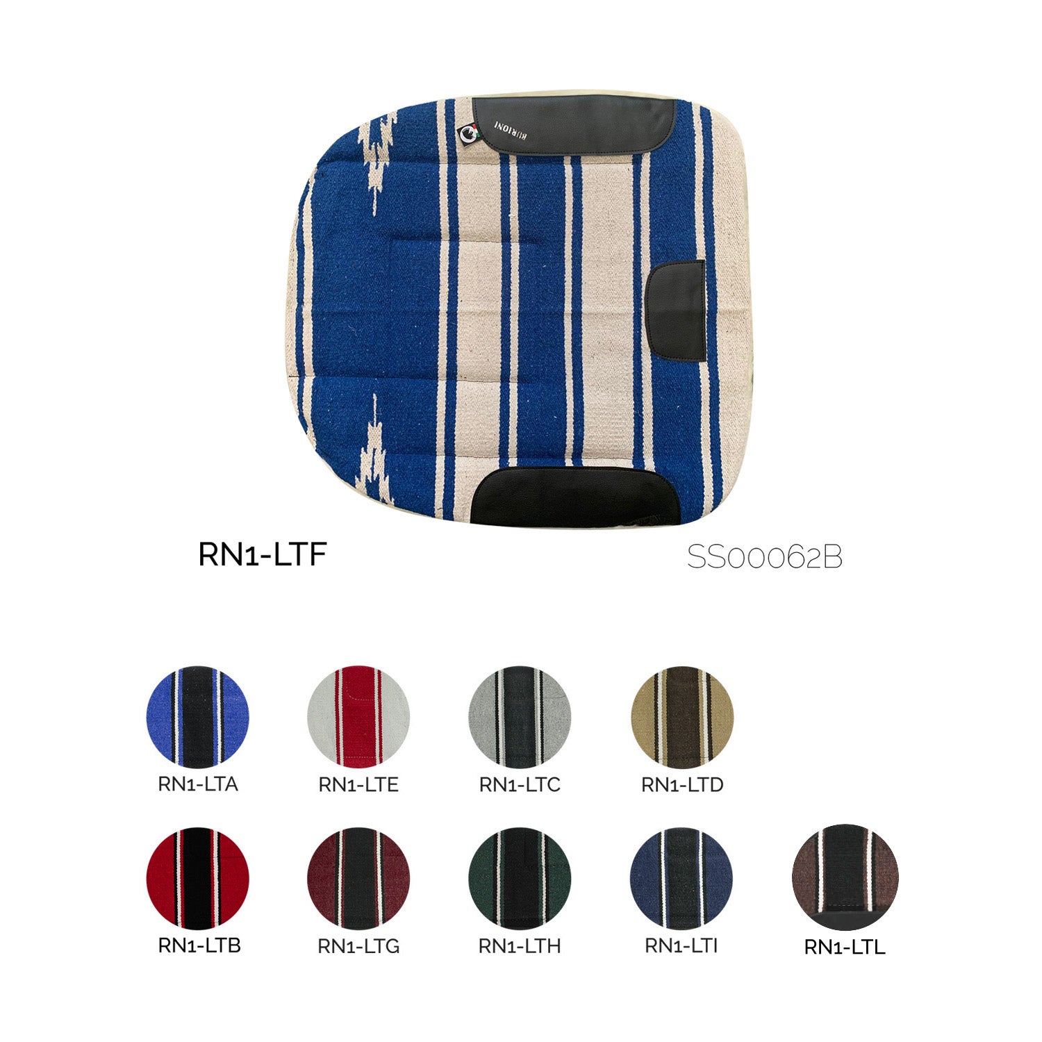 Tapis de selle western Barrel – Tissu Navajo & doublure polaire synthétique