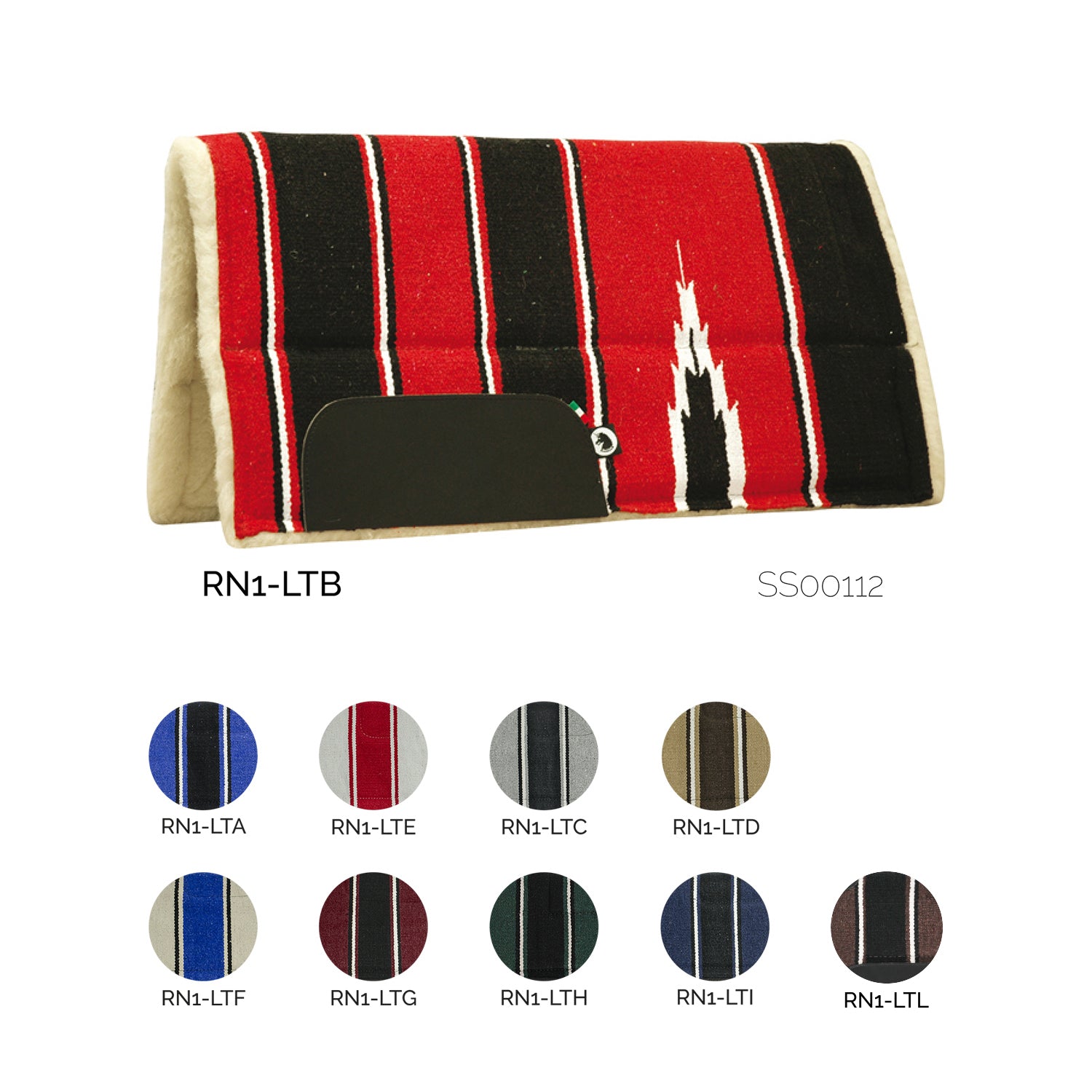 Tapis de selle western poney – Tissu Navajo & doublure en laine