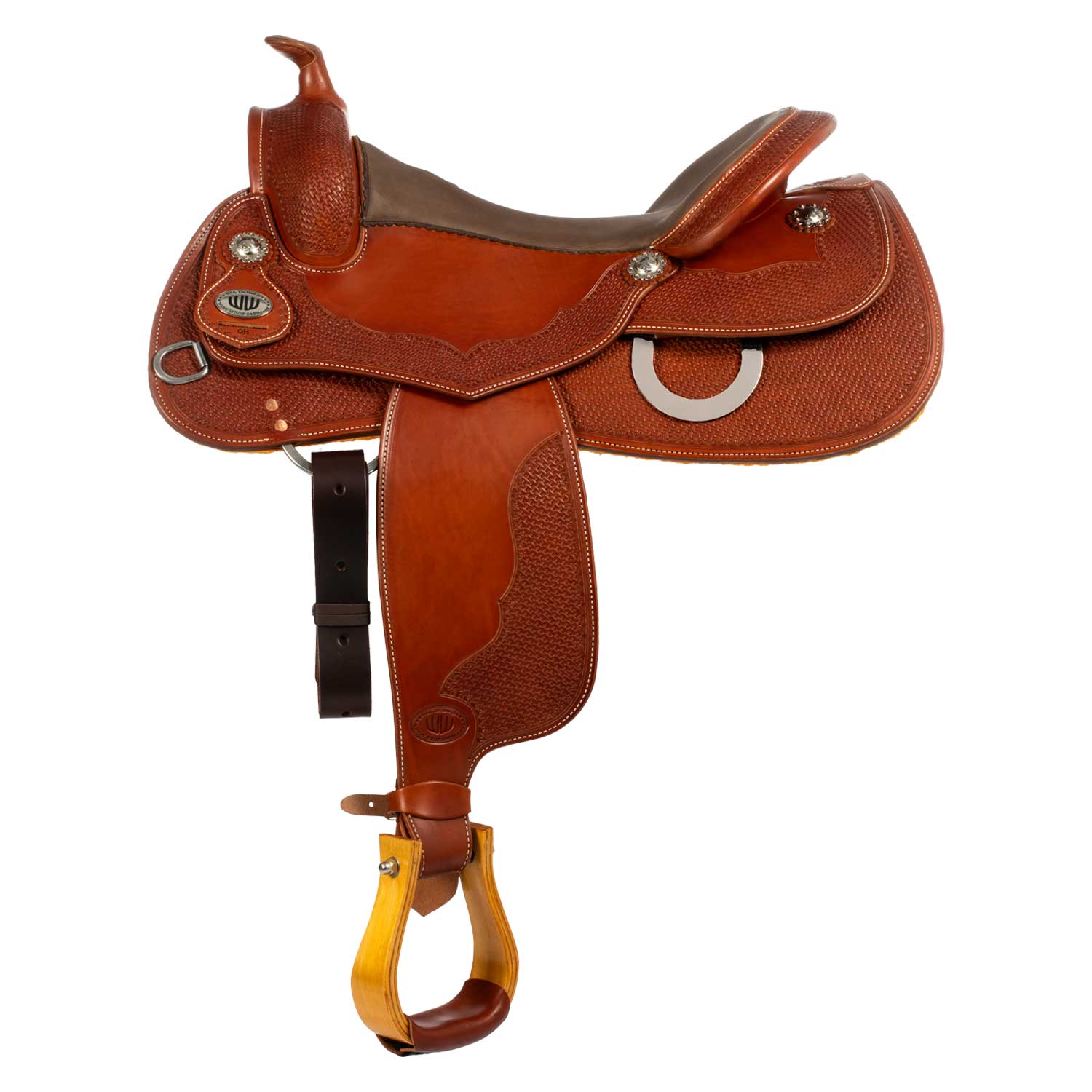 Selle Western Westwood Classic Reining – Motif Big Butterfly – Cuir cognac