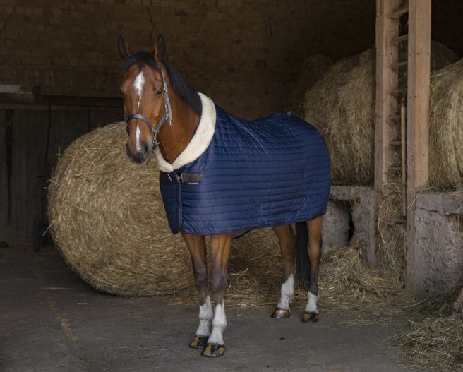 Equitheme Teddy stable blanket lined with synthetic sheepskin