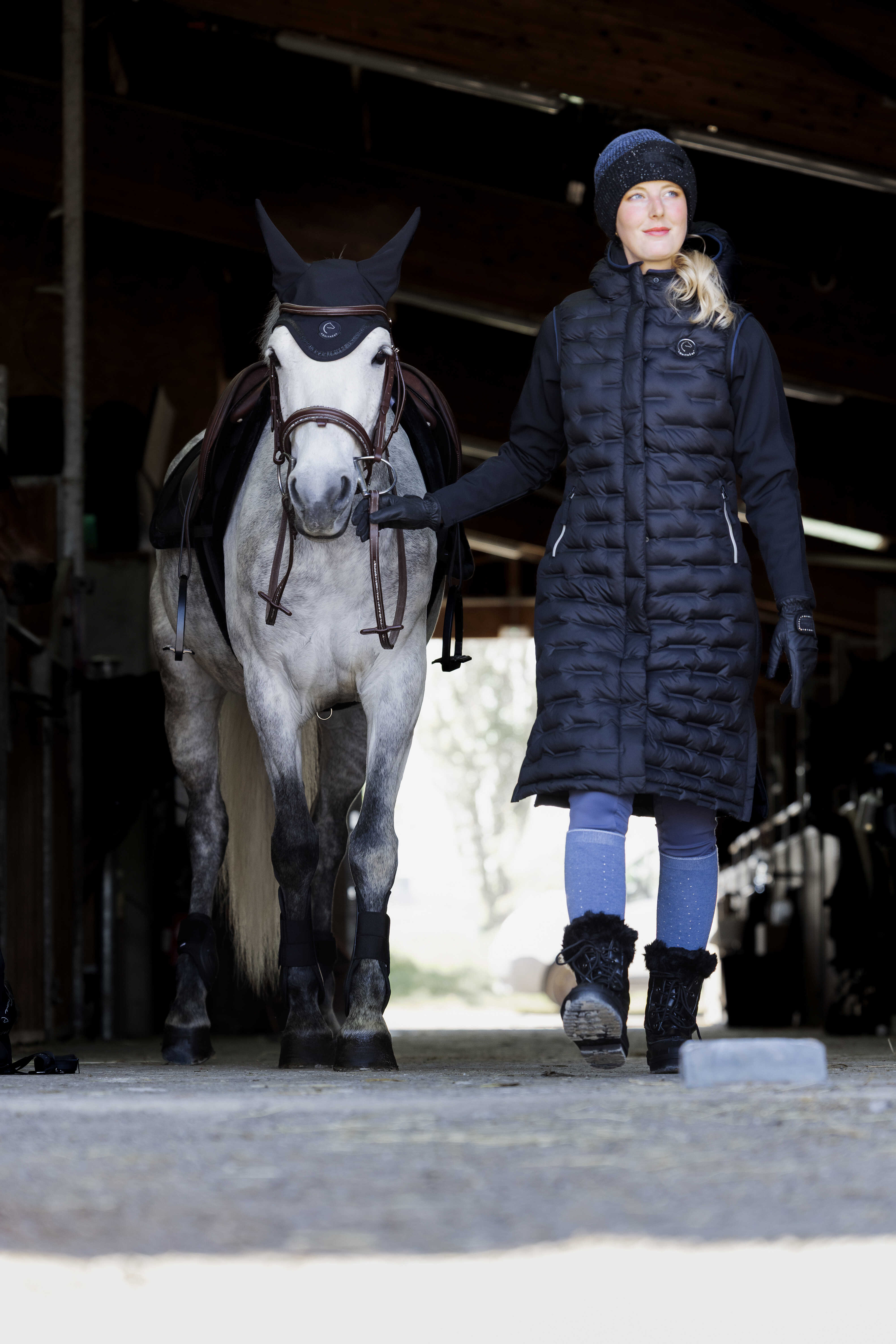 Veste longue matelassée sans couture Je t’aime EQUITHÈME – Navina