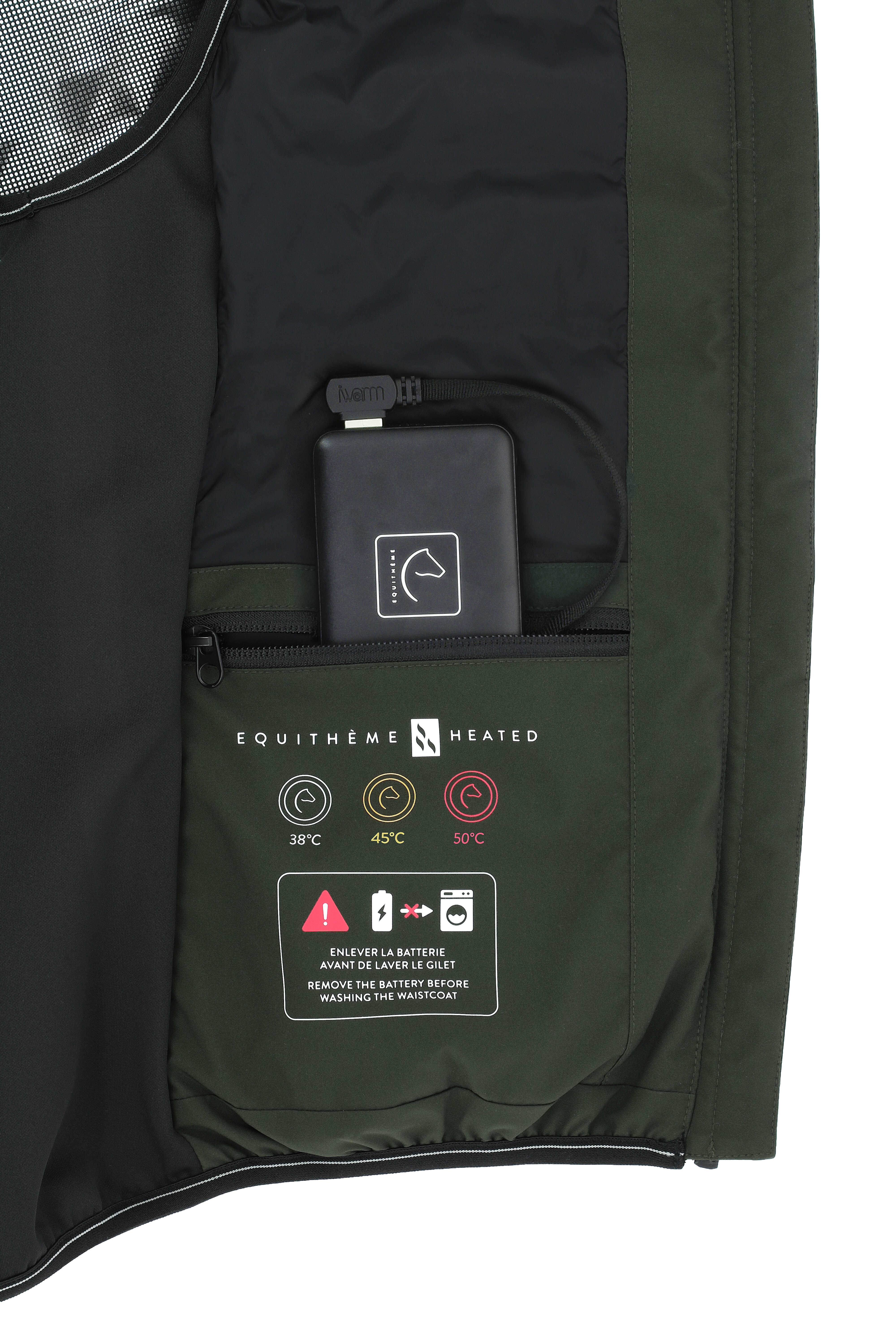 Gilet chauffant EQUITHÈME Unisex - Sasha (Batterie vendue séparément)