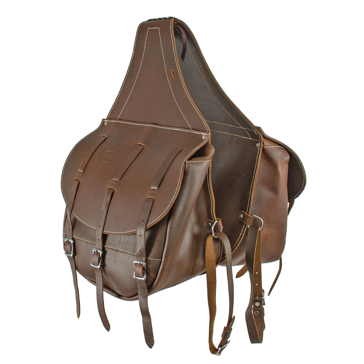 Sacoche de selle de luxe en cuir de veau souple