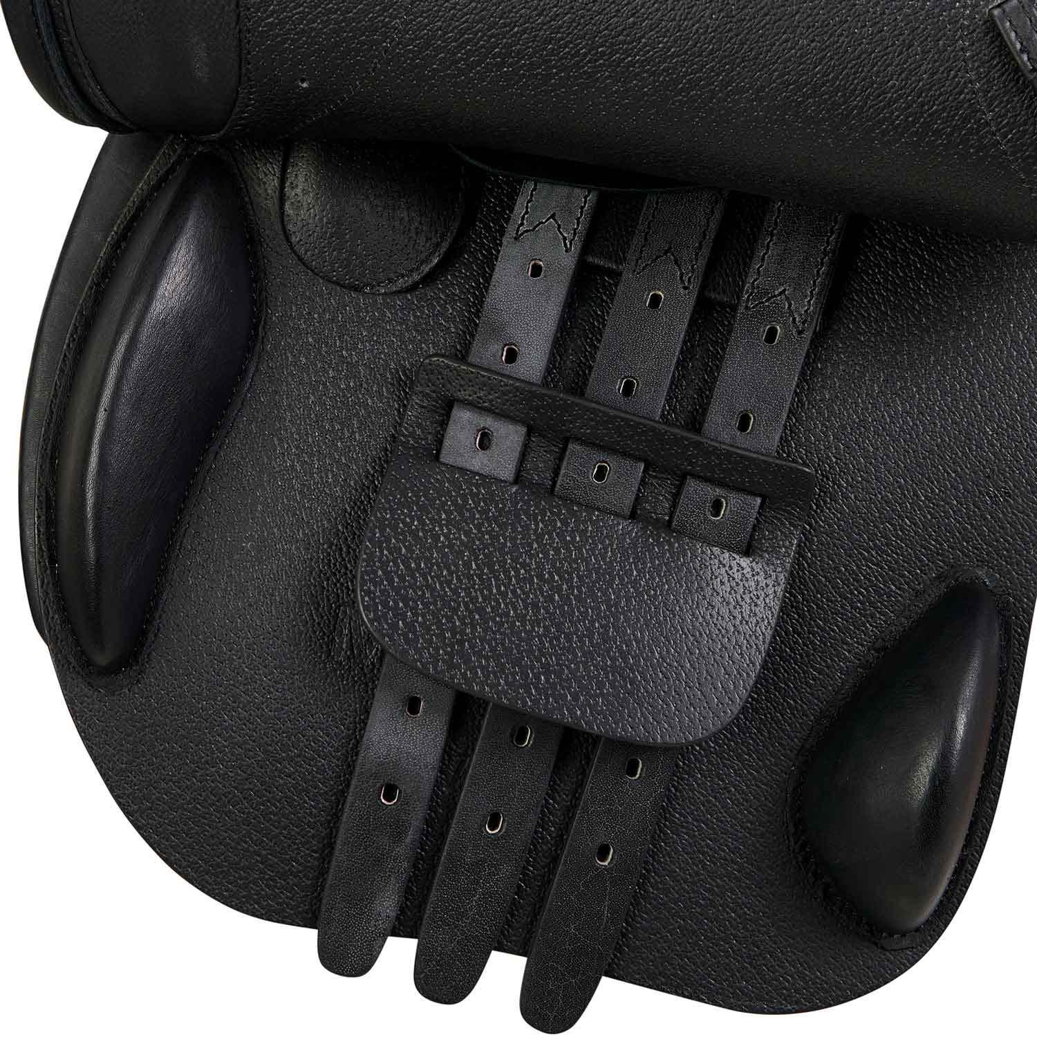 Selle d’obstacle en cuir doublé noir– Modèle Meredith