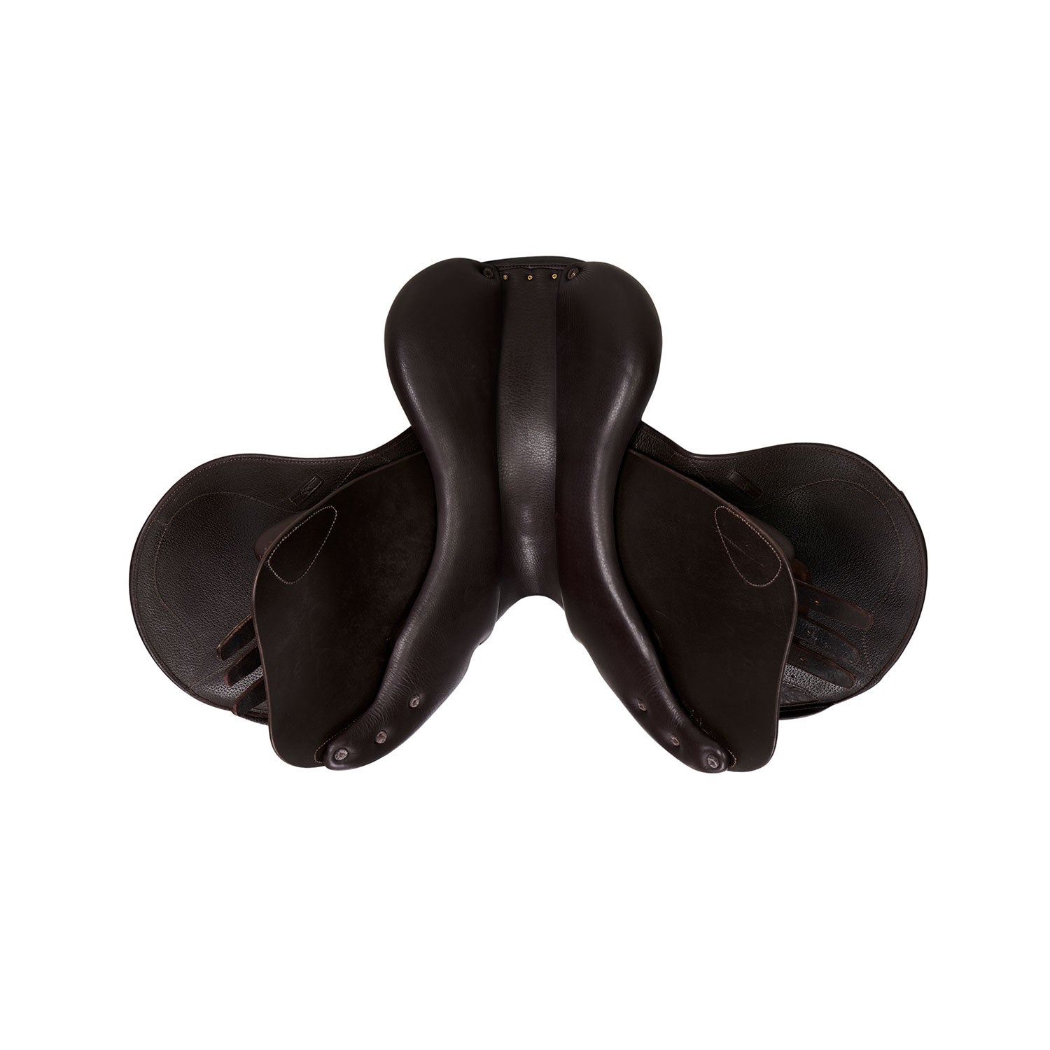 Selle d’obstacle en cuir doublé marron foncé – Modèle Meredith