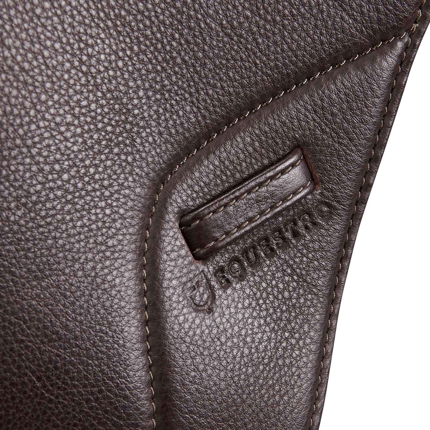 Selle d’obstacle en cuir doublé marron foncé – Modèle Meredith
