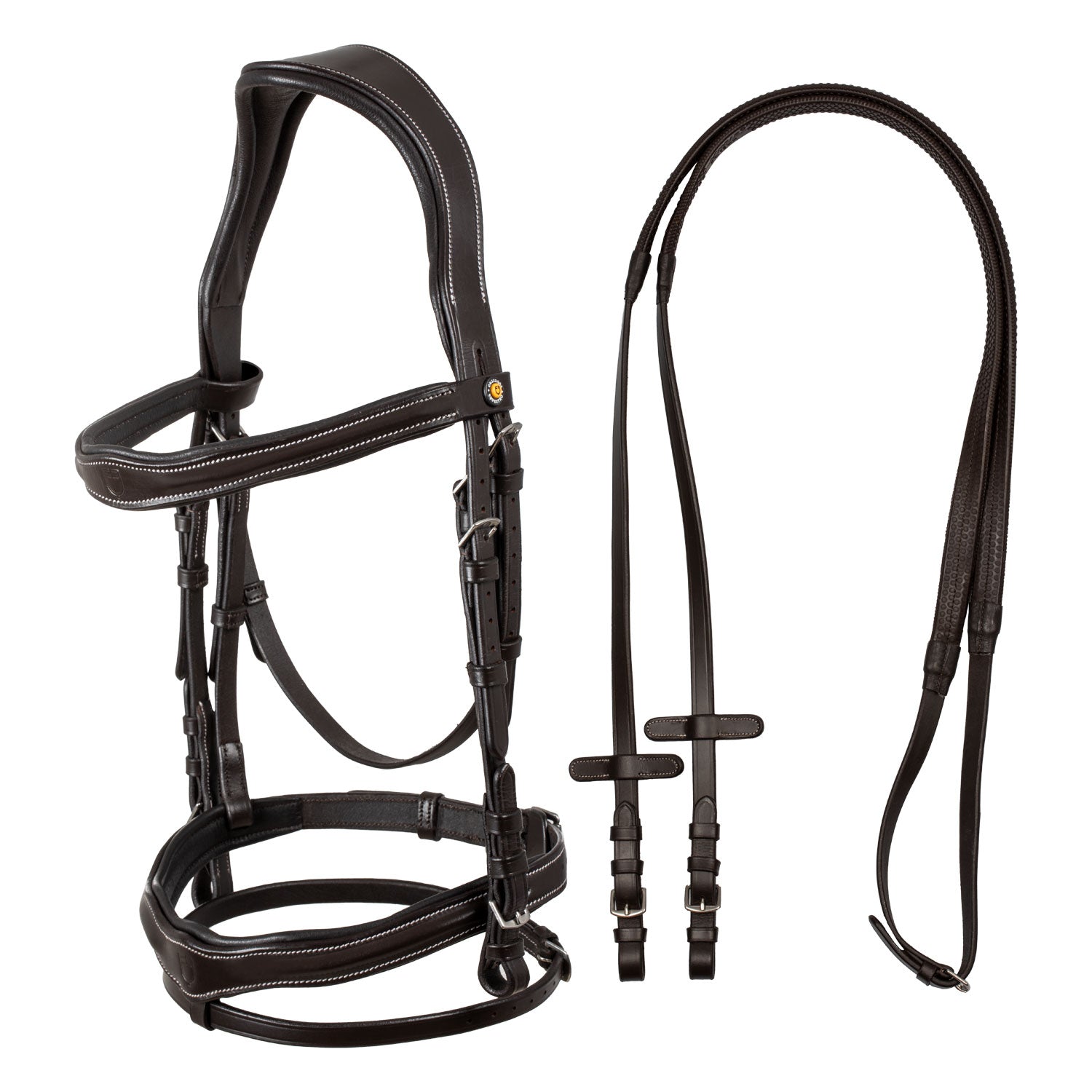 Bridon anatomique en cuir italien Equestro