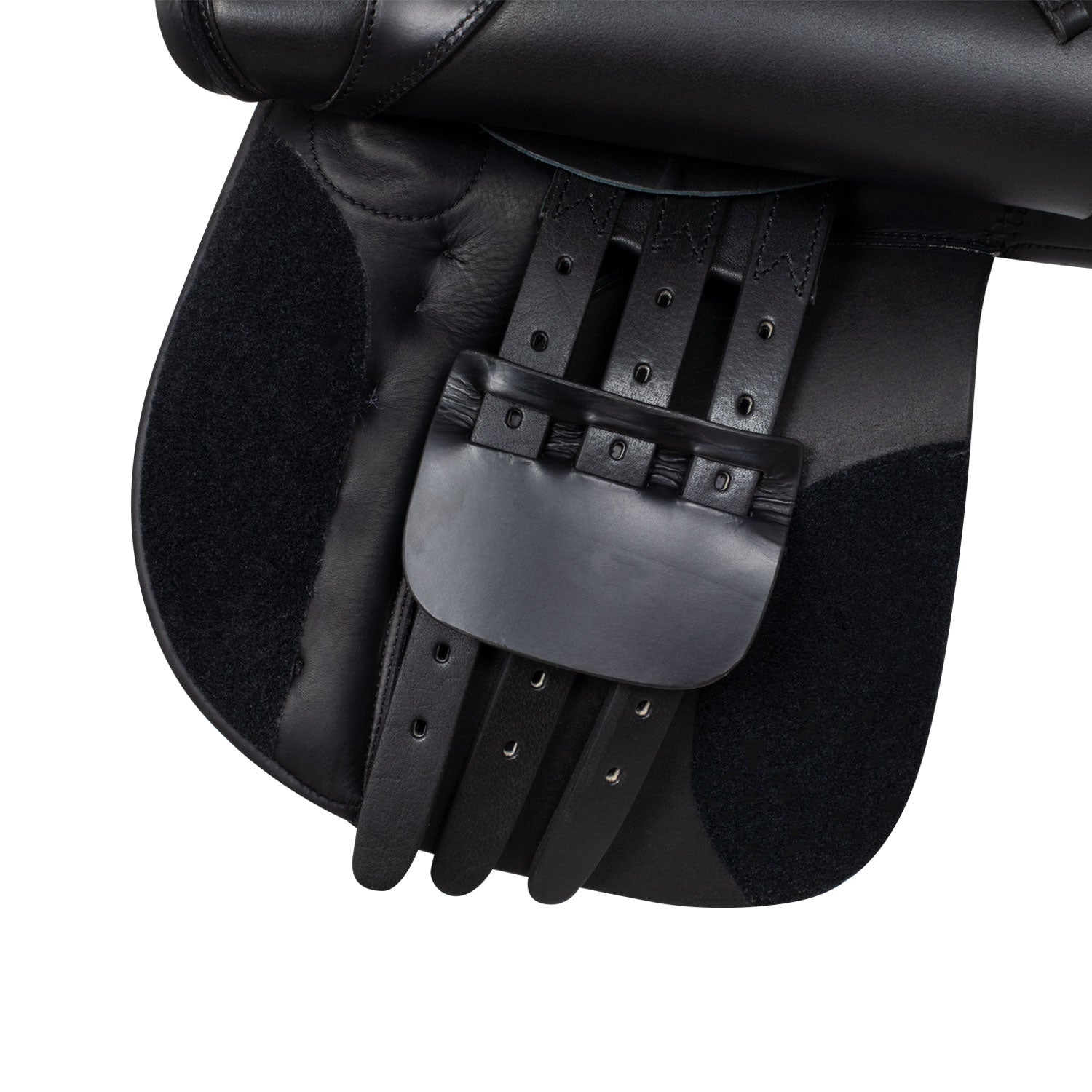 Schwarzer Springsattel aus Leder – Modell Mercury