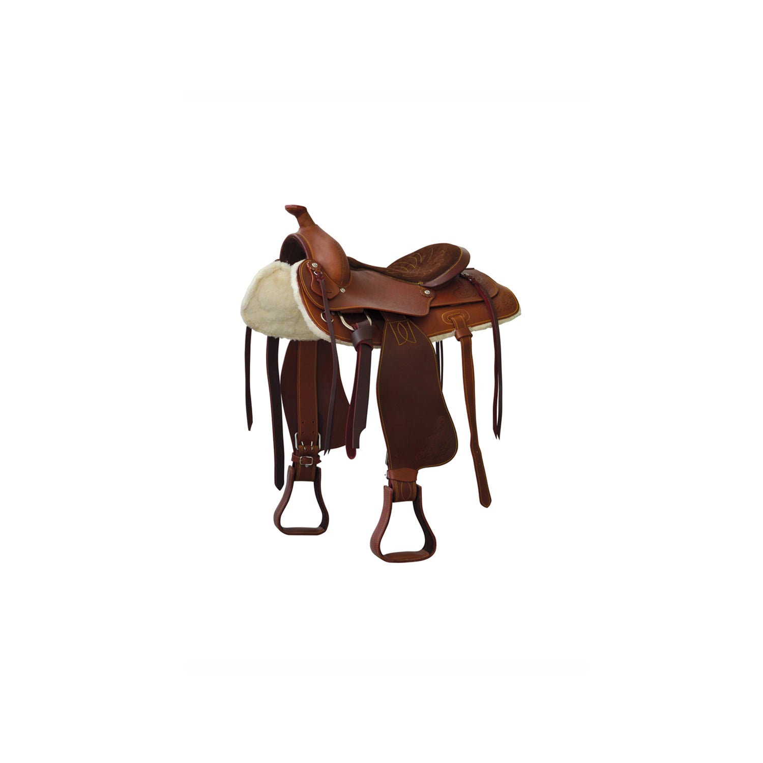 Selle Western Prime Lakota – Siège suédé & style floral