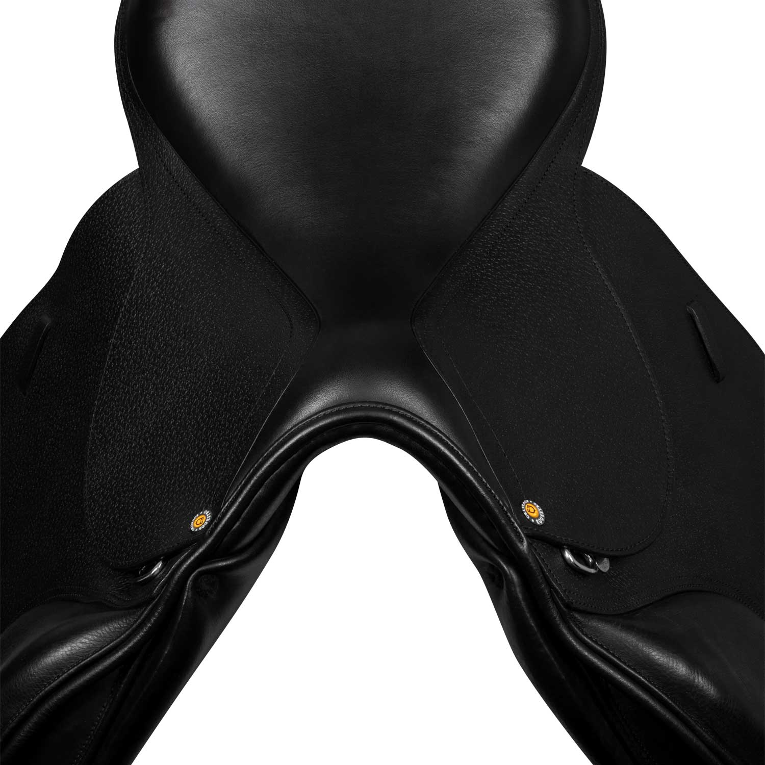 Selle d’obstacle en cuir martelé noir