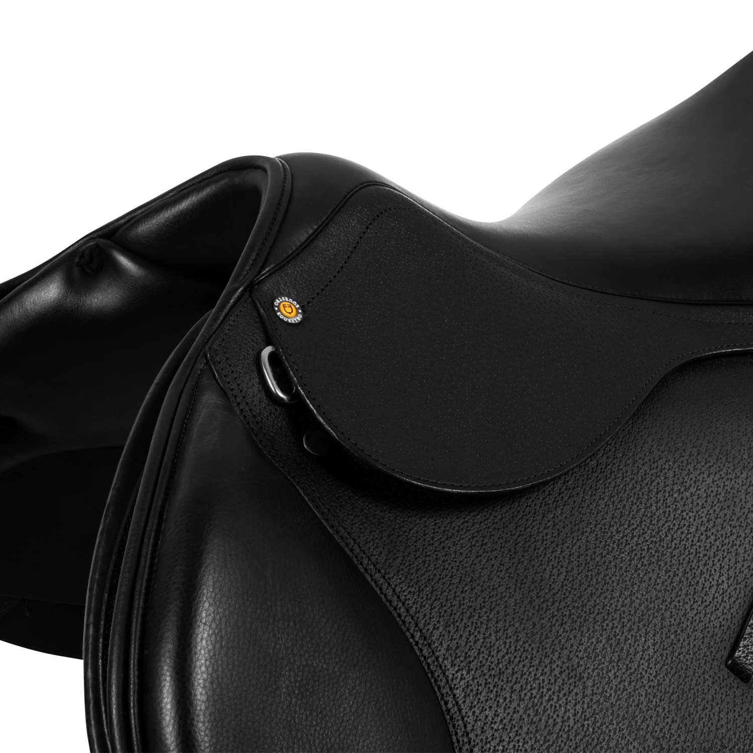 Selle d’obstacle en cuir martelé noir