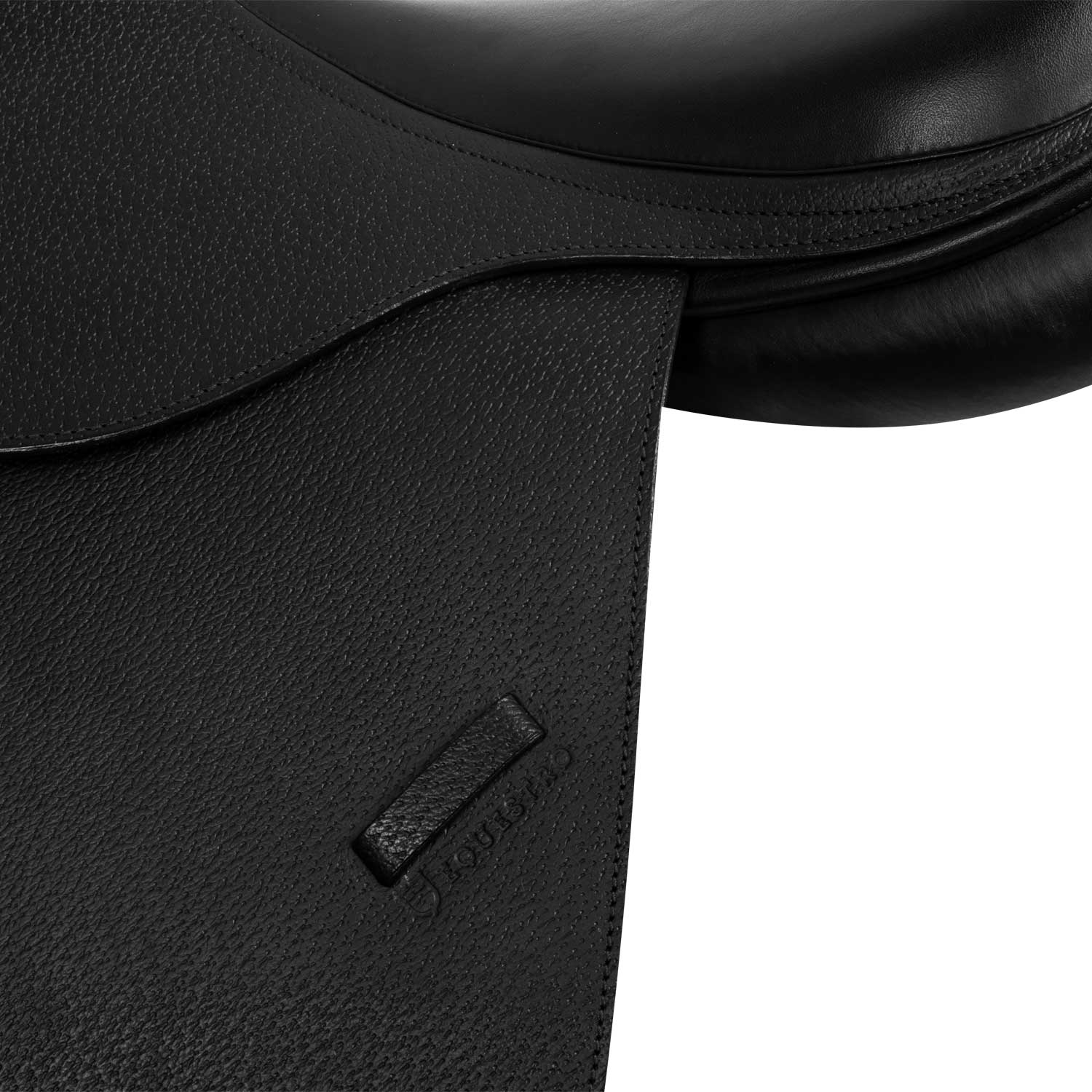 Selle d’obstacle en cuir martelé noir