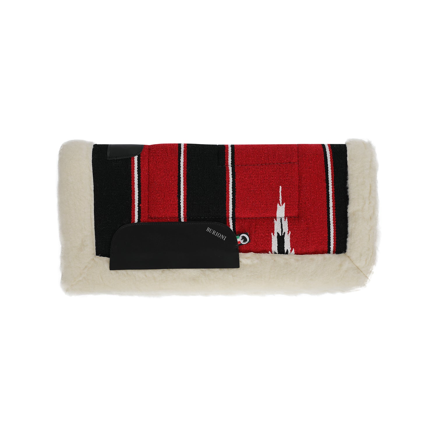 Tapis de selle western Navajo – Doublure laine & renforts cuir
