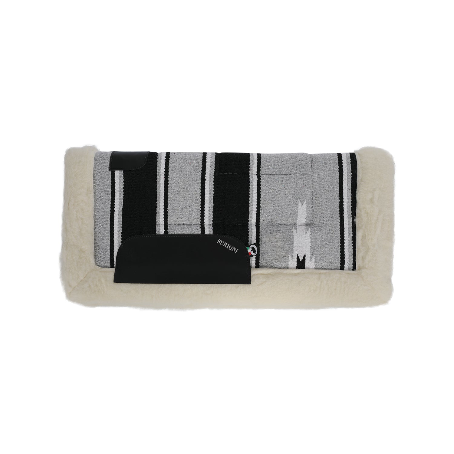 Tapis de selle western Navajo – Doublure laine & renforts cuir