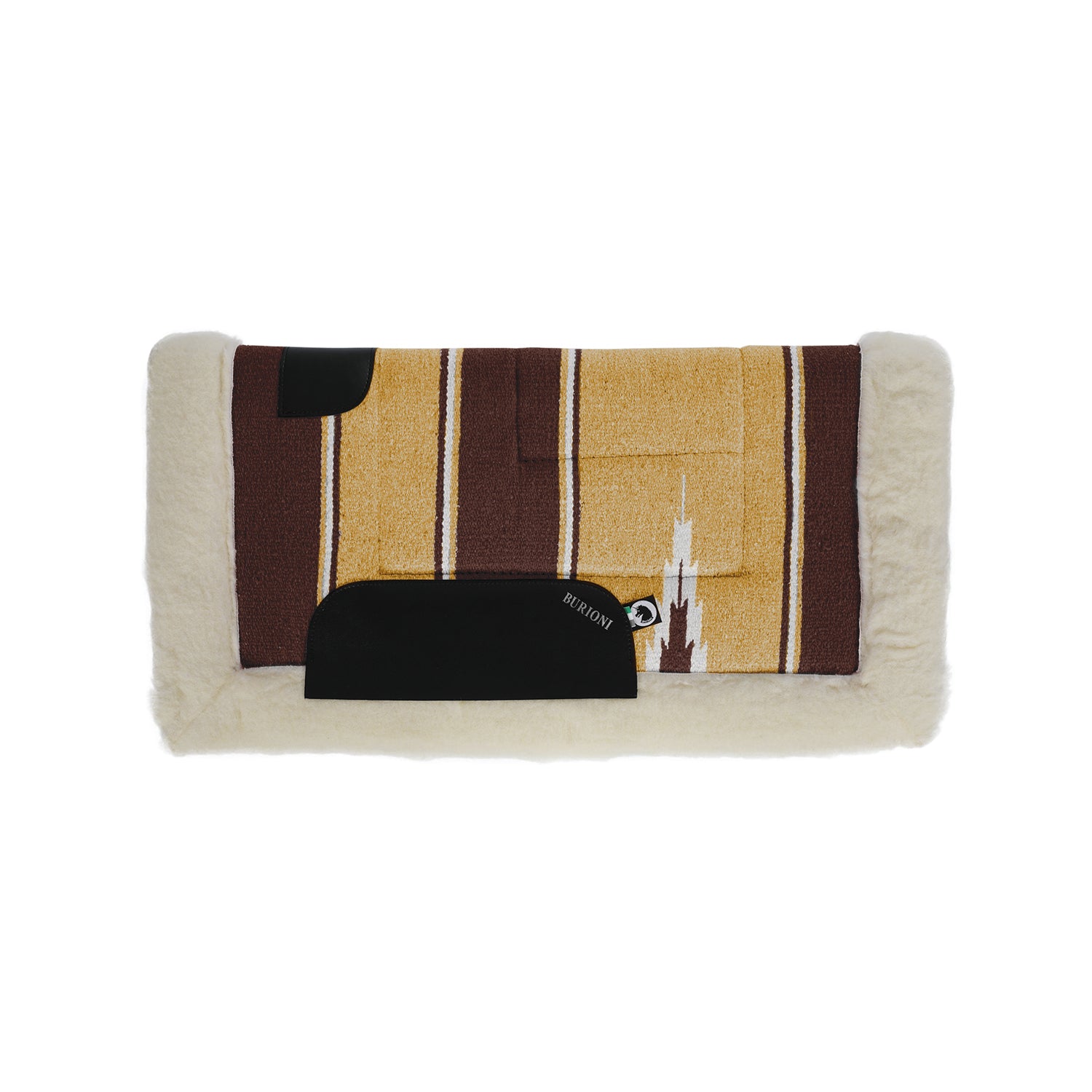Tapis de selle western Navajo – Doublure laine & renforts cuir