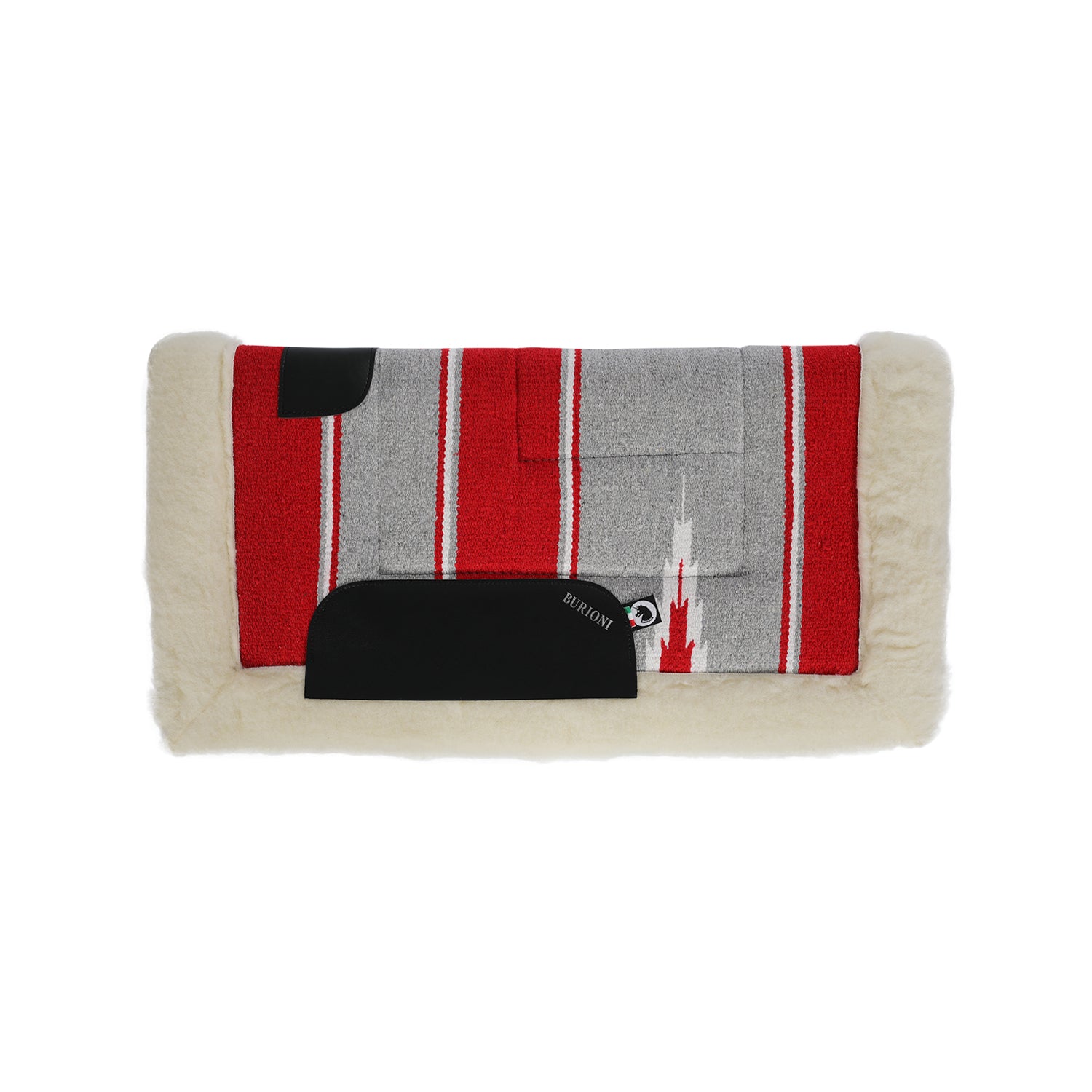 Tapis de selle western Navajo – Doublure laine & renforts cuir