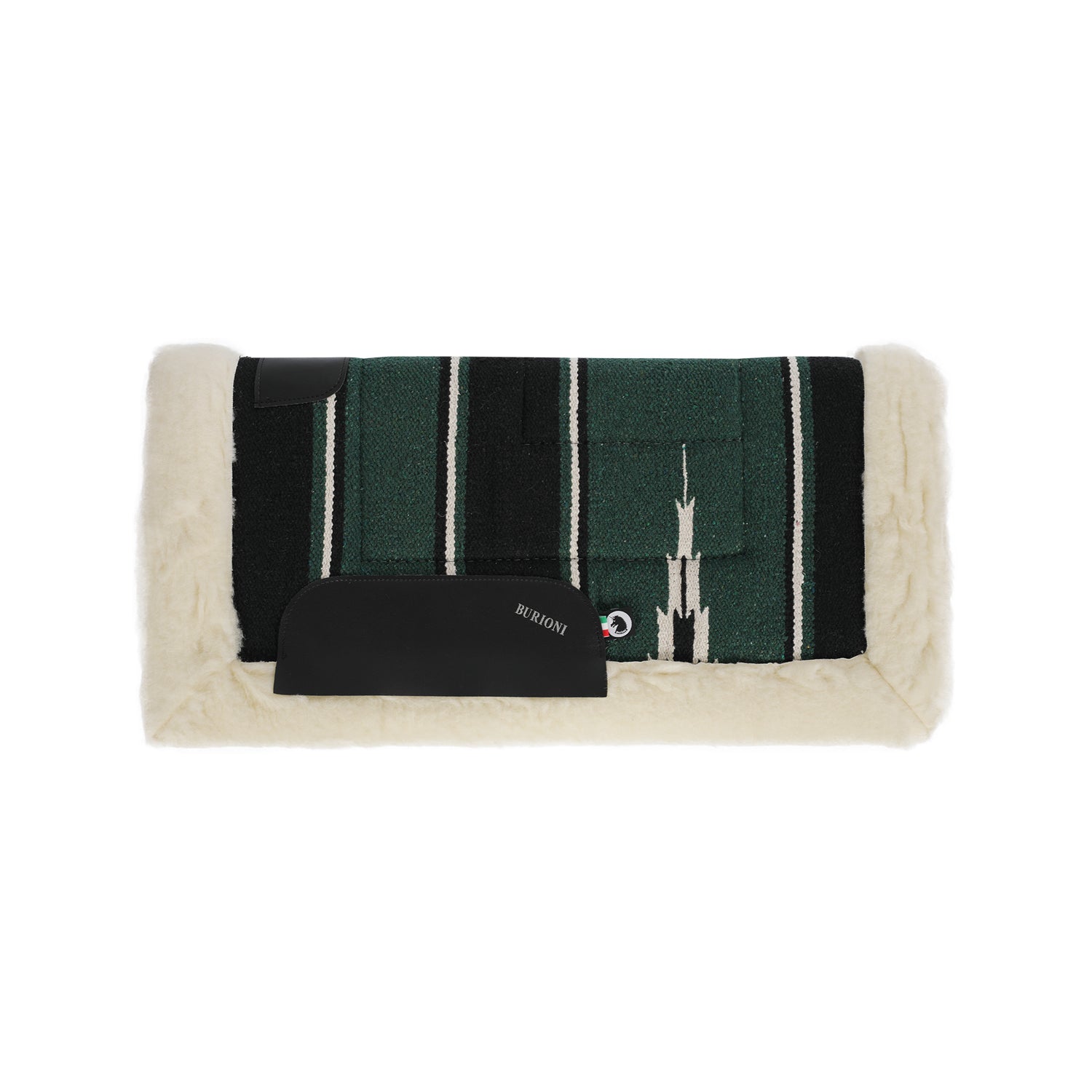 Tapis de selle western Navajo – Doublure laine & renforts cuir