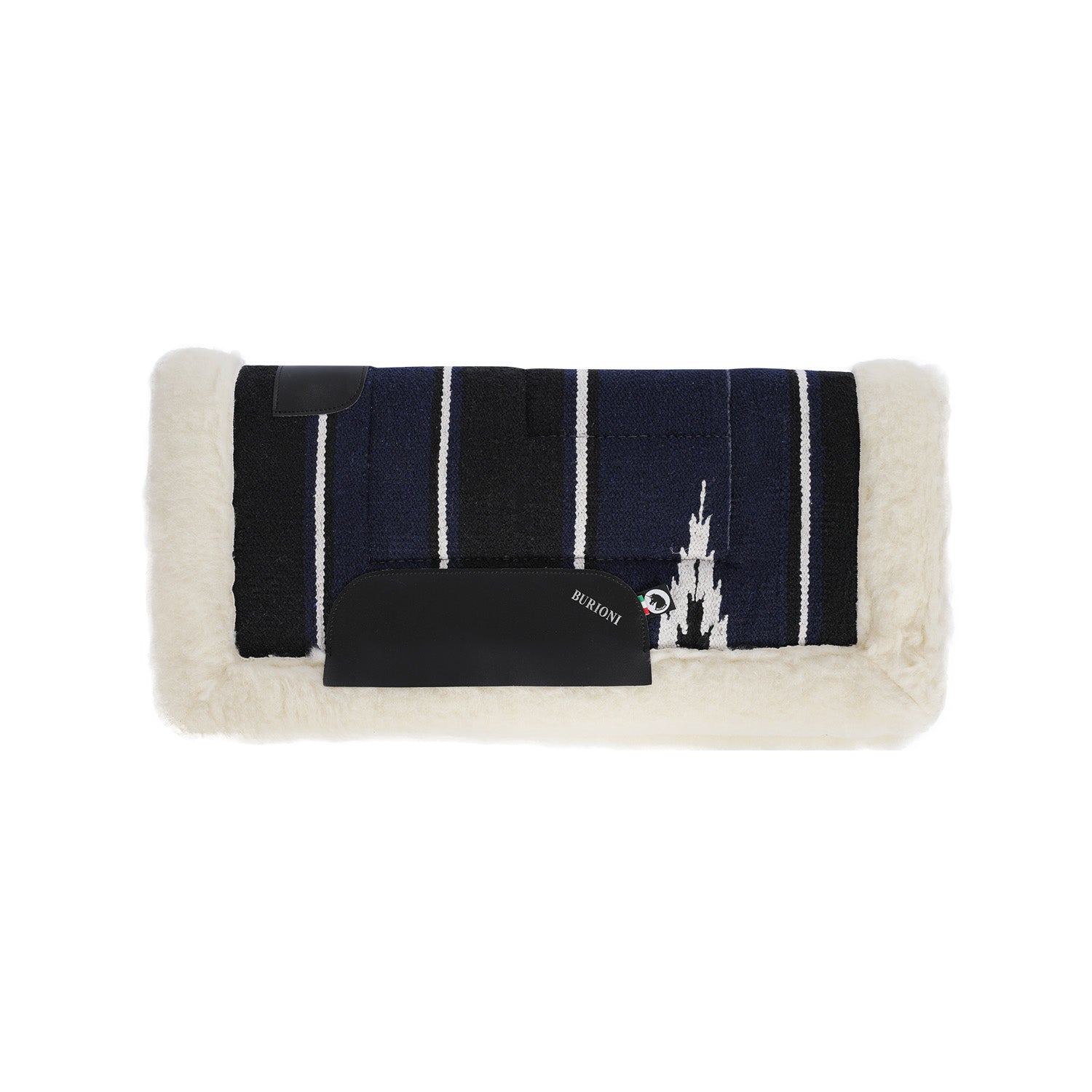 Tapis de selle western Navajo – Doublure laine & renforts cuir