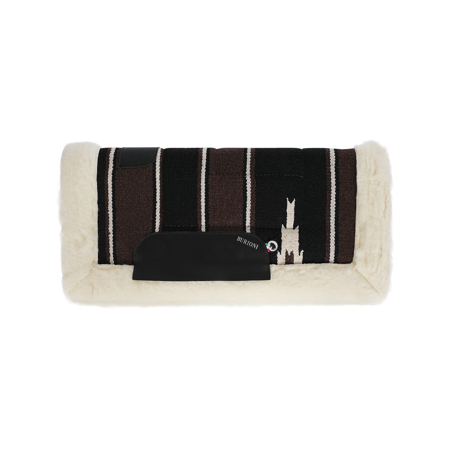 Tapis de selle western Navajo – Doublure laine & renforts cuir