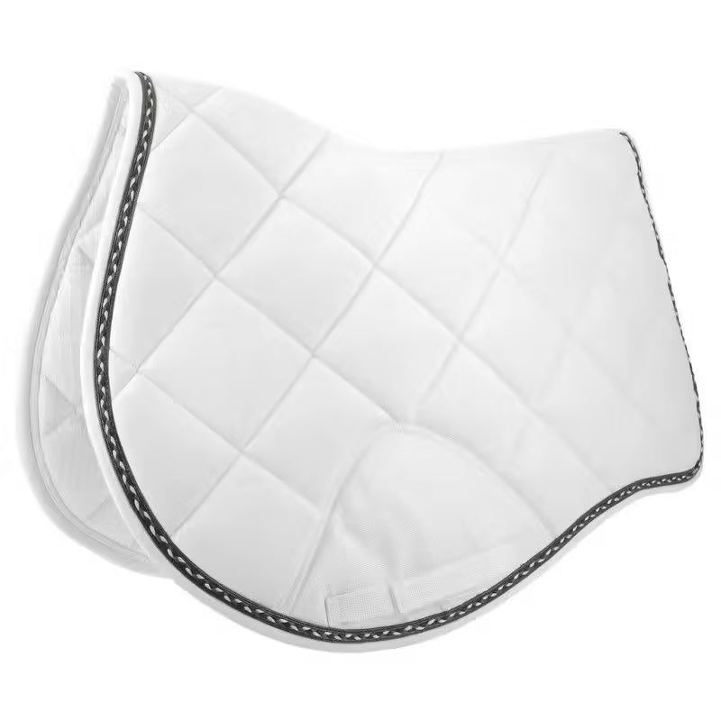 Tapis de Selle Equithème Infinity blanc tressé